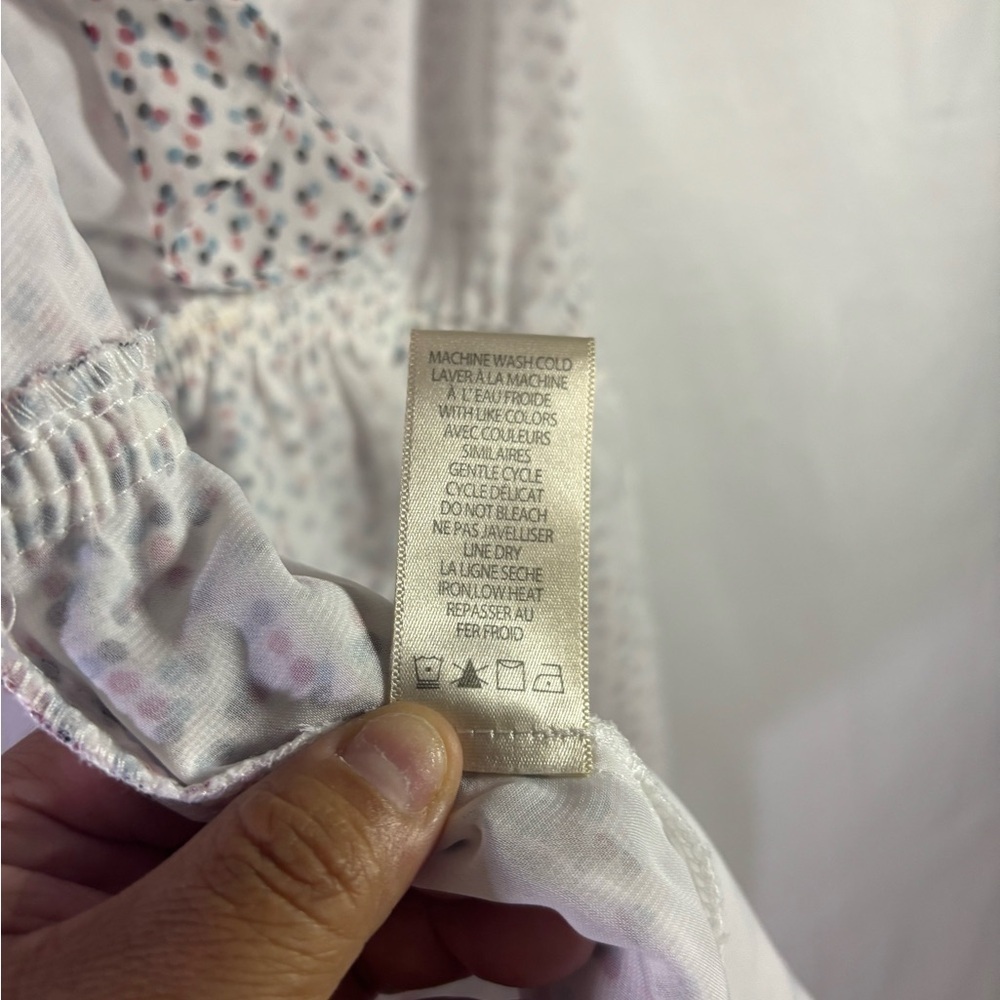 Max Studio White Floral Wrap Blouse - Picture 6 of 6